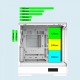 Zalman кутия Case ATX - P50 DS White - Digital Display, Addressable RGB, ZM-P50-DS-WH