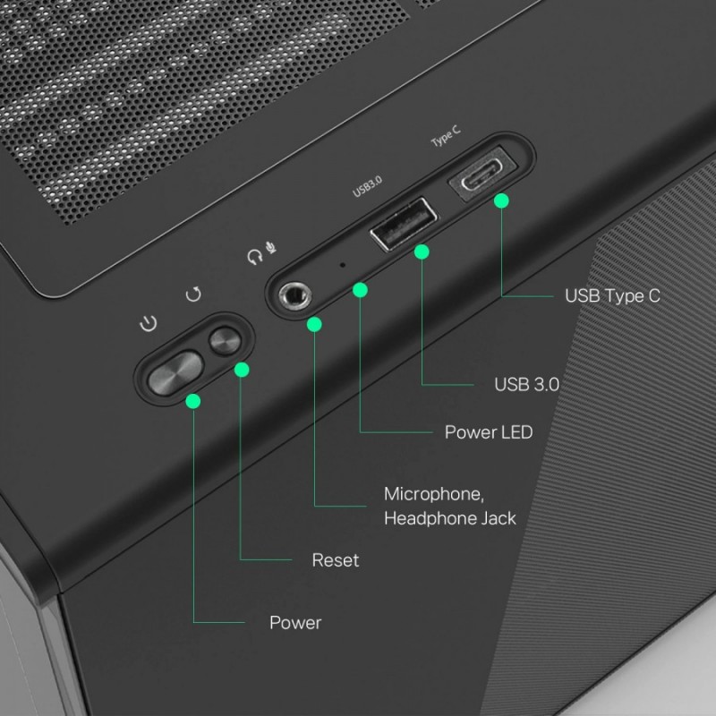 Zalman кутия Case mATX - P10 Black, ZM-P10-BK