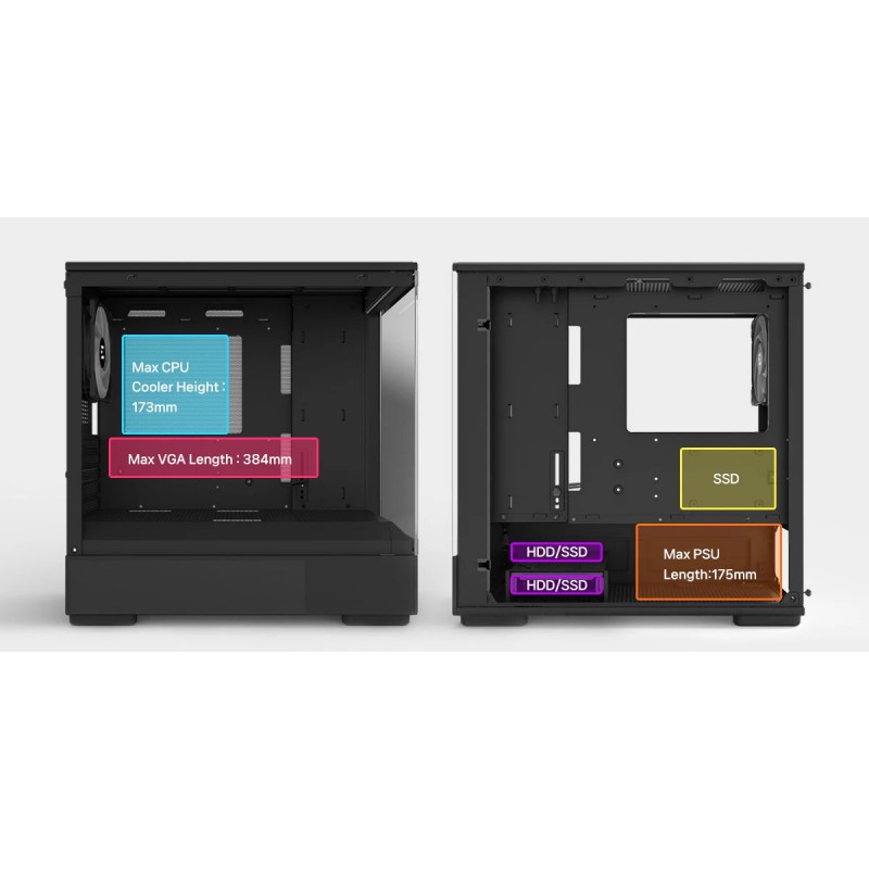 Zalman кутия Case mATX - P10 Black, ZM-P10-BK