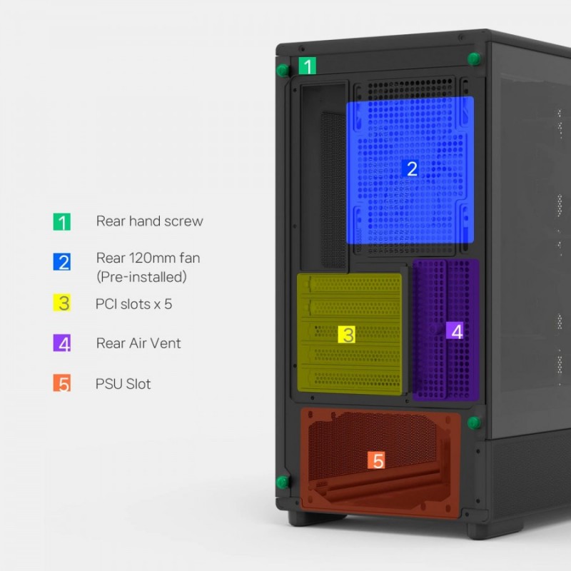 Zalman кутия Case mATX - P10 NAMU BLACK - Wood, USB-C, P10-NAMU-BLACK