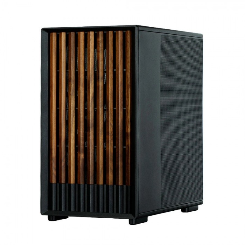 Zalman кутия Case mATX - P10 NAMU BLACK - Wood, USB-C, P10-NAMU-BLACK