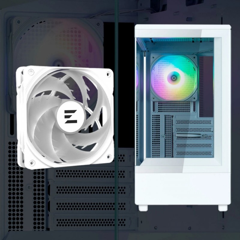 Zalman кутия Case mATX - P10 White, ZM-P10-WH