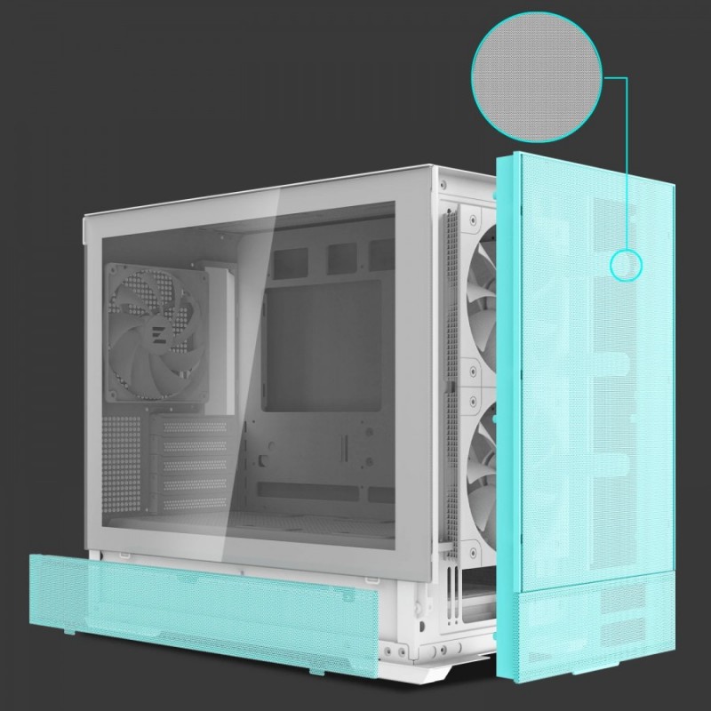 Zalman кутия Case mATX - P30 AIR White, ZM-P30-AIR-WH