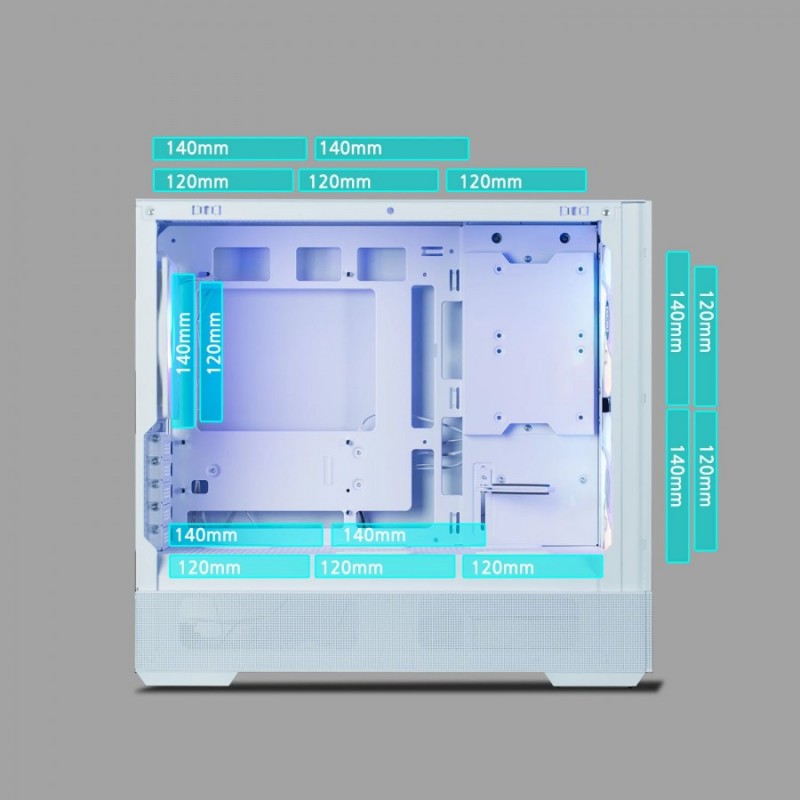 Zalman кутия Case mATX - P30 AIR White, ZM-P30-AIR-WH