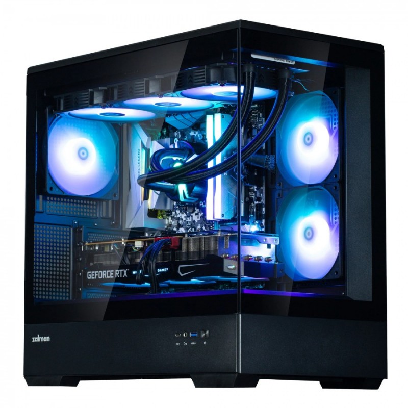 Zalman кутия Case mATX - P30 Black - aRGB, Tempered Glass, ZM-P30-BK