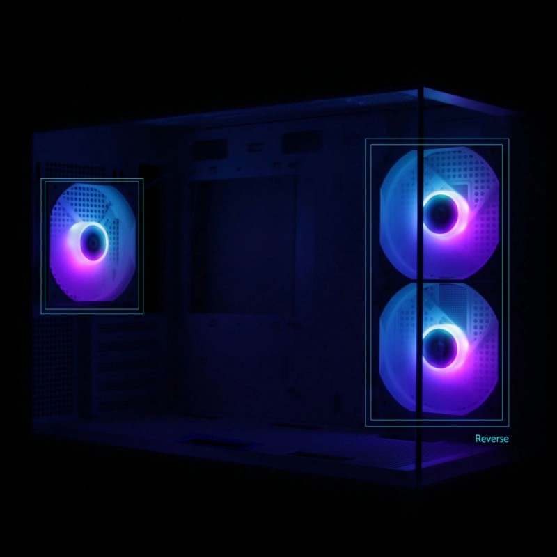 Zalman кутия Case mATX - P30 Black - aRGB, Tempered Glass, ZM-P30-BK