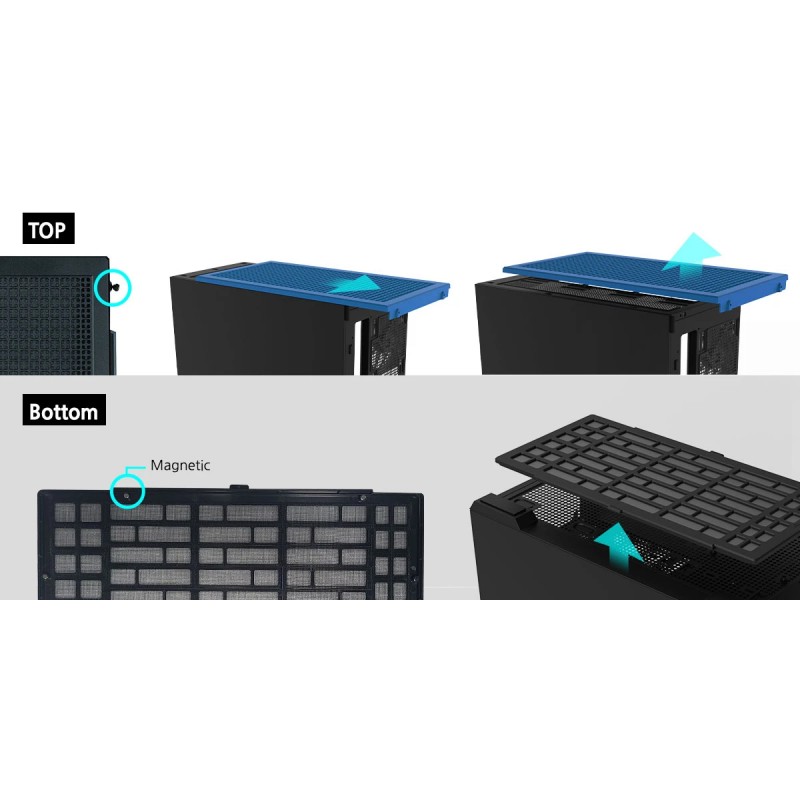 Zalman кутия Case mATX - P30 Black - aRGB, Tempered Glass, ZM-P30-BK