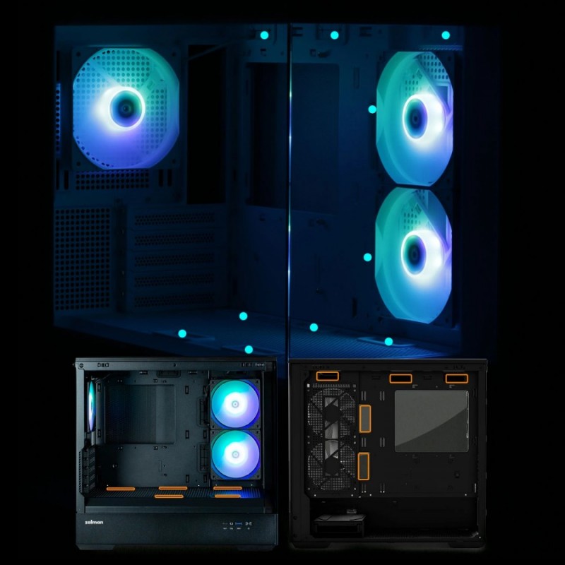 Zalman кутия Case mATX - P30 Black - aRGB, Tempered Glass, ZM-P30-BK