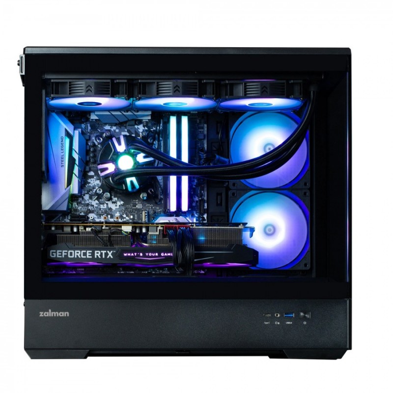 Zalman кутия Case mATX - P30 Black - aRGB, Tempered Glass, ZM-P30-BK