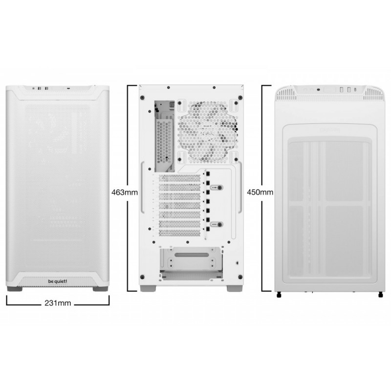 be quiet! кутия Case ATX - Pure Base 501 Airflow White, BG075