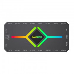 Gamemax разклонител за вентилатори Fan Hub - V4.0 PWM ARGB Hub + Controller Black