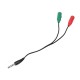 Makki преходник Adapter 3.5mm 4pin M / 2 x 3.5mm F - MAKKI-CBL-SP35-MAKKI-CBL-SP35