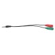 Makki преходник Adapter 3.5mm 4pin M / 2 x 3.5mm F - MAKKI-CBL-SP35-MAKKI-CBL-SP35