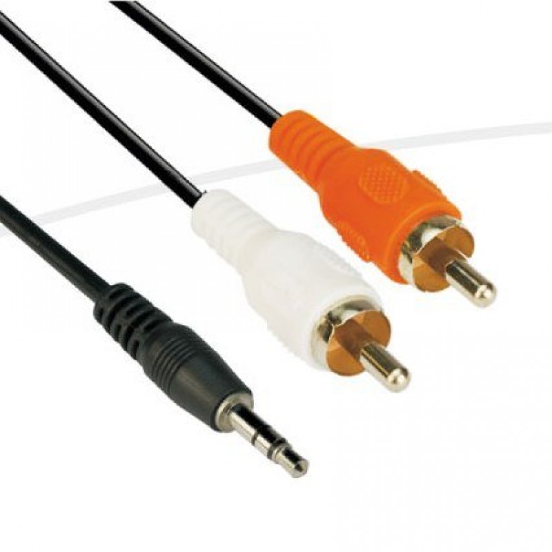 VCom Аудио Кабел 3.5mm Stereo M / 2x RCA M - CV212-5m-CV212-5m