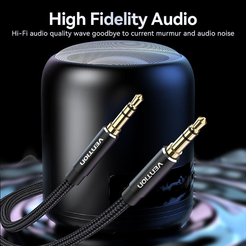 Vention Аудио Кабел 3.5mm Audio Cable  M/M Cotton Braided 0.5m - BAWBD, BAWBD