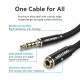 Vention Аудио Кабел Cotton Braided TRRS 3.5mm Male to 3.5mm F - 0.5m - Gold plated, Aluminum alloy - BHCBD, BHCBD