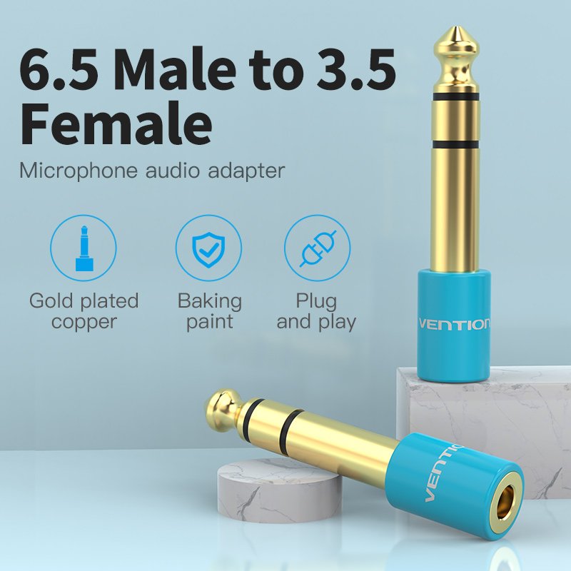 Vention адаптер Adapter Audio 6.5mm M / 3.5mm F - Blue - VAB-S01-L, VAB-S01-L