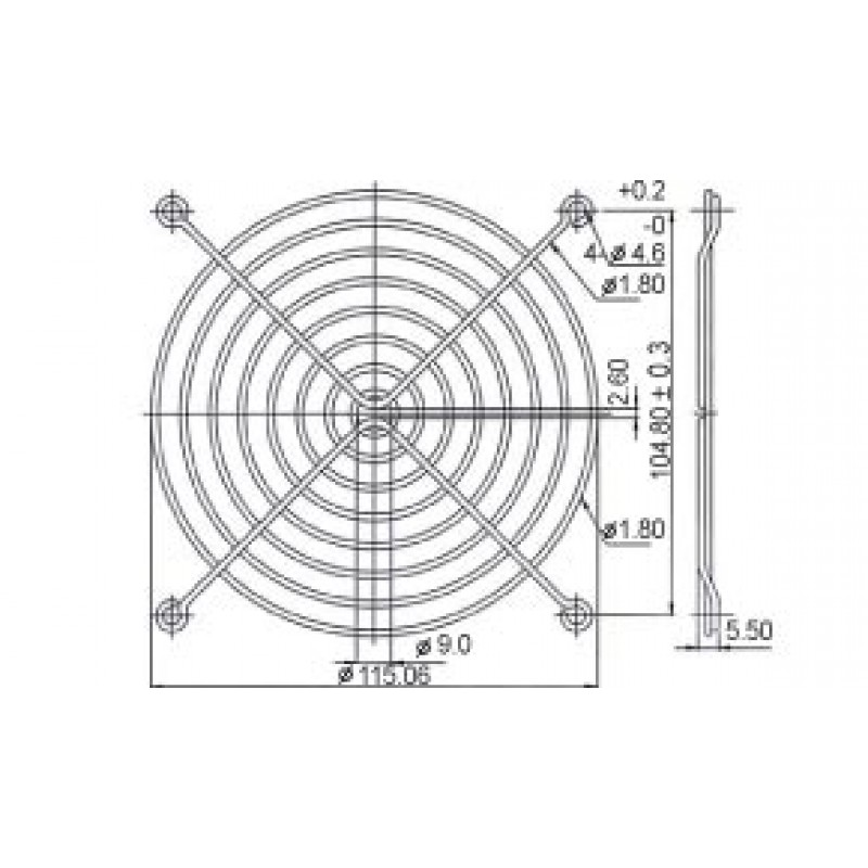 Evercool Решетка за вентилатор Fan Grill Metal - 120mm-FG-120/M