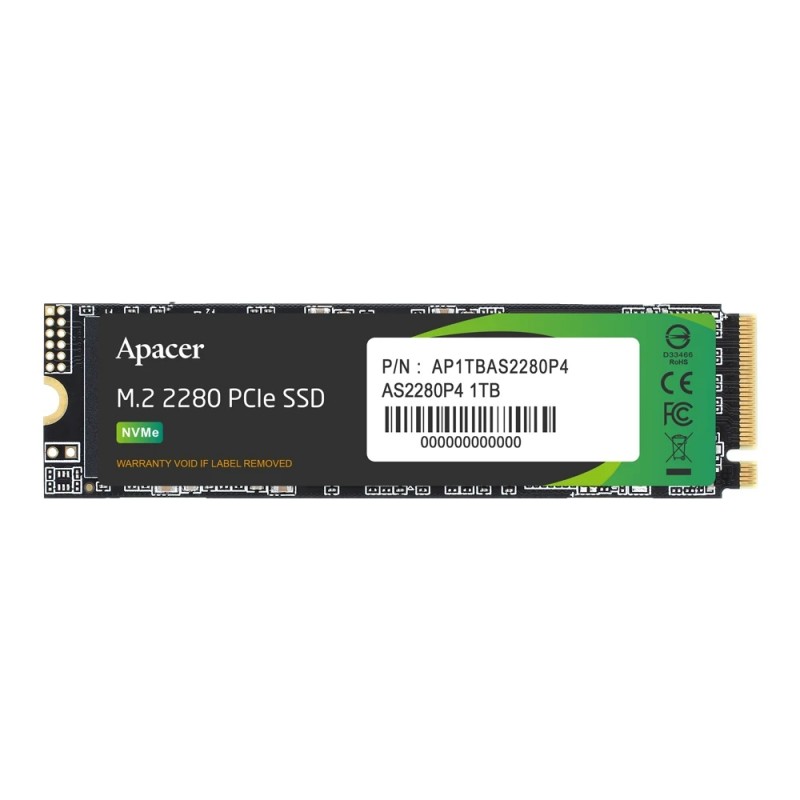 Apacer диск SSD M.2 PCIe AS2280P4, 512GB - AP512GAS2280P4-1, AP512GAS2280P4-1