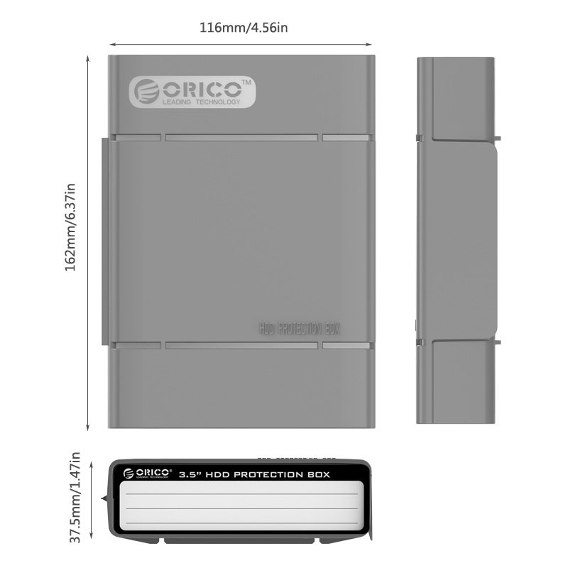 Orico предпазна кутия за харддиск Hard Disk Protection Box 3.5" - PHP35-V1-GY, PHP35-V1-GY