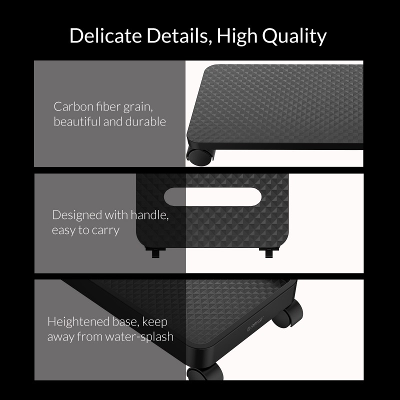 Orico поставка за компютър PC Stand - Computer Bracket - Water Resistant, Black - CPB1-BK, CPB1-BK