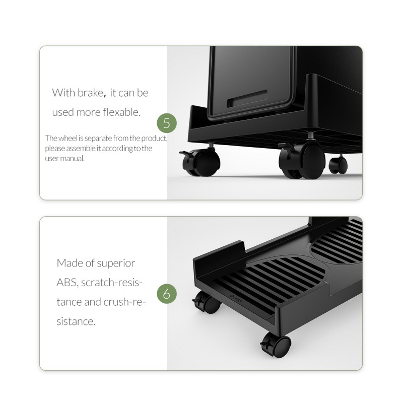 Orico поставка за компютър PC Stand - Computer Bracket - Water Resistant, Black - CPB3-BK, CPB3-BK