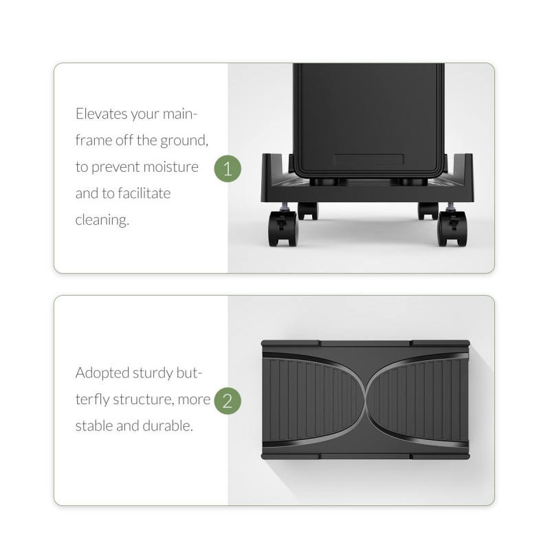 Orico поставка за компютър PC Stand - Computer Bracket - Water Resistant, Black - CPB3-BK, CPB3-BK