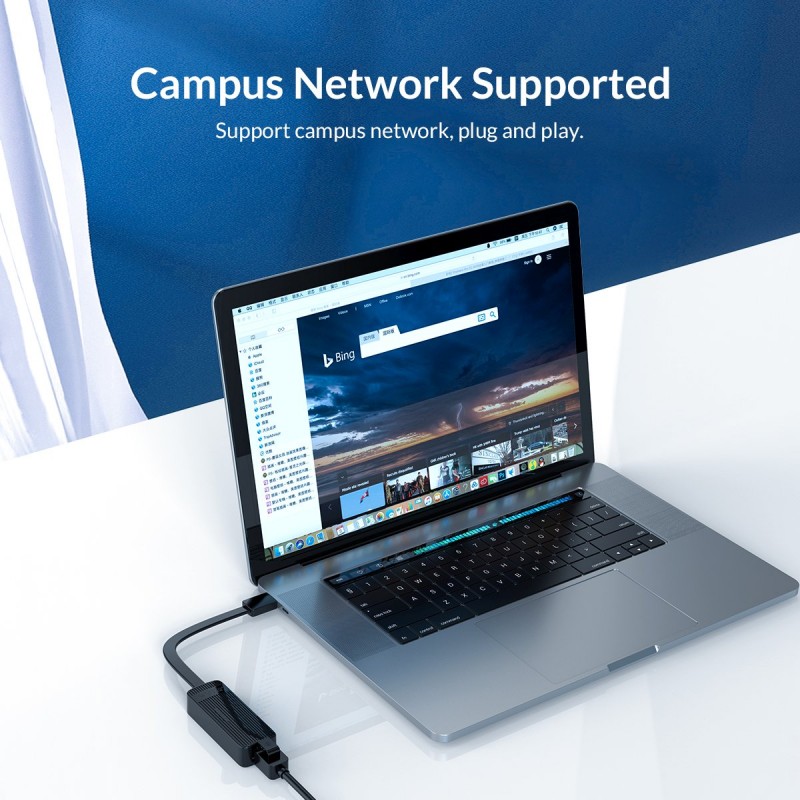 Orico адаптер USB3.0 to LAN Gigabit 1000Mbps black - UTK-U3, UTK-U3-BK