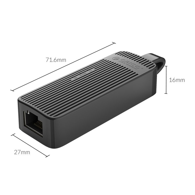 Orico адаптер USB3.0 to LAN Gigabit 1000Mbps black - UTK-U3, UTK-U3-BK