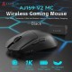 Ajazz професионална геймърска мишка AJ159 V2 MC - Wireless Gaming Mouse - 1K, Magnetic Charging Dock, Black