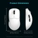 Ajazz професионална геймърска мишка AJ159 V2 MC - Wireless Gaming Mouse - 1K, Magnetic Charging Dock, White