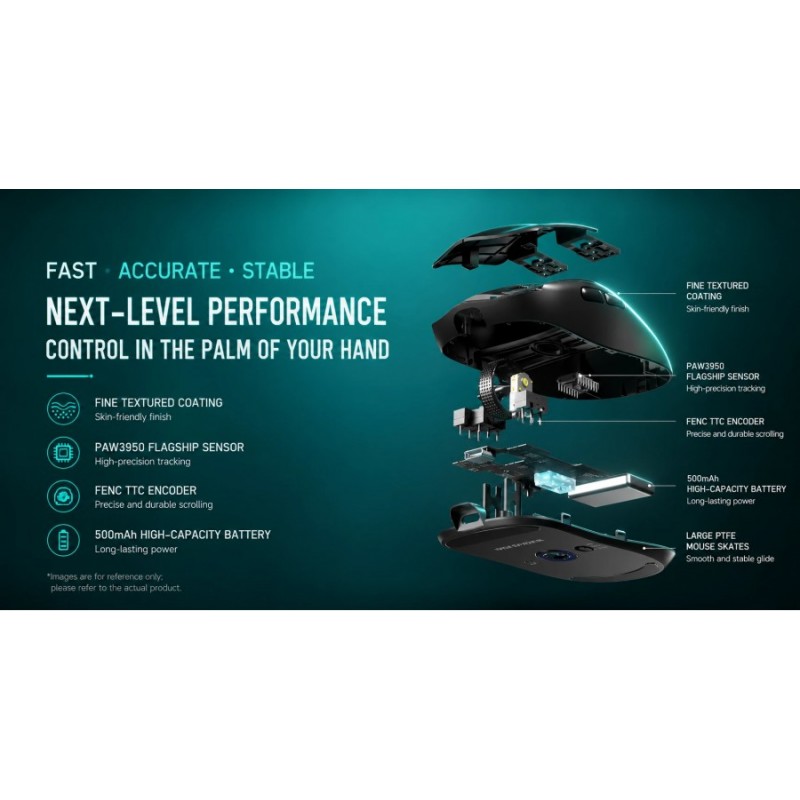 Aula професионална геймърска мишка Wireless Gaming Mouse SC800 MAX - 8K, Dark Night Black