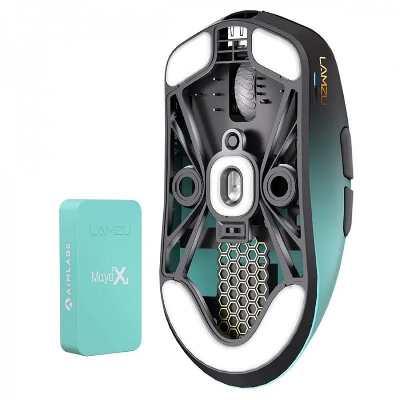 Lamzu професионална геймърска мишка MAYA X 8K - Wireless Gaming Mouse - Aimlabs Edition, LAMZU-MAYA-X-AIMLABS