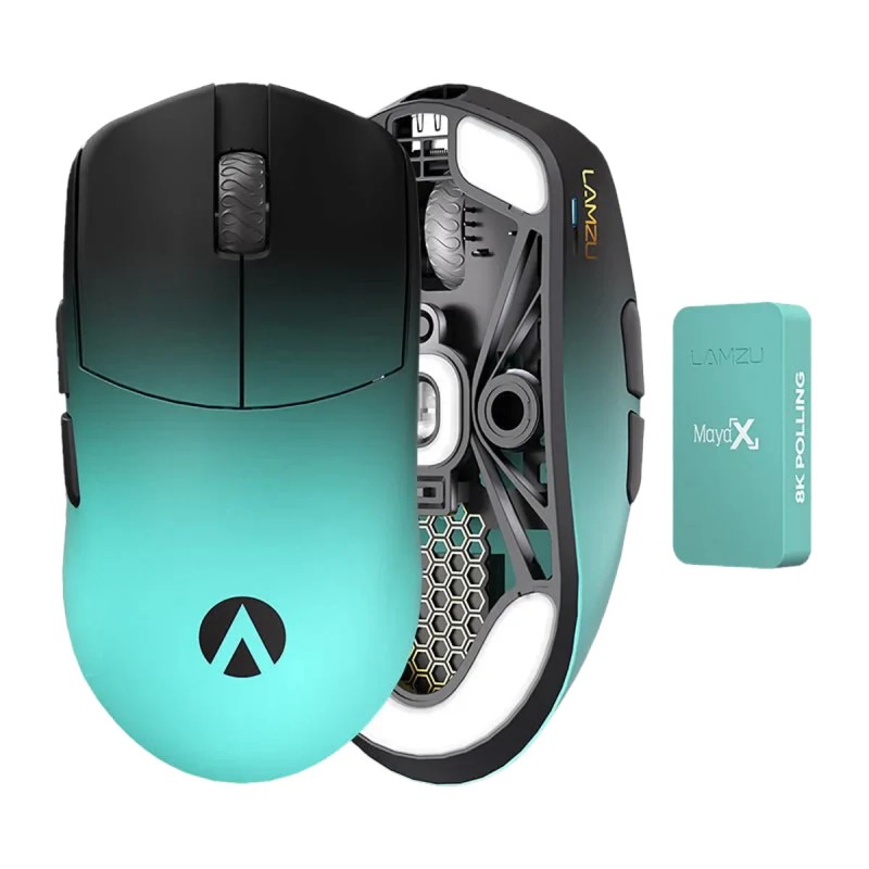 Lamzu професионална геймърска мишка MAYA X 8K - Wireless Gaming Mouse - Aimlabs Edition, LAMZU-MAYA-X-AIMLABS