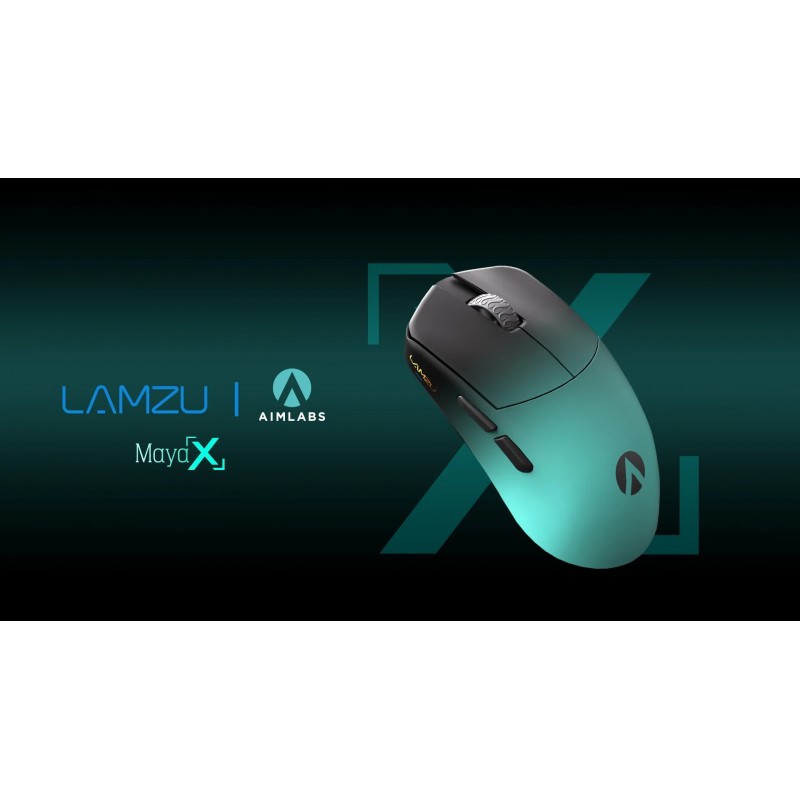 Lamzu професионална геймърска мишка MAYA X 8K - Wireless Gaming Mouse - Aimlabs Edition, LAMZU-MAYA-X-AIMLABS