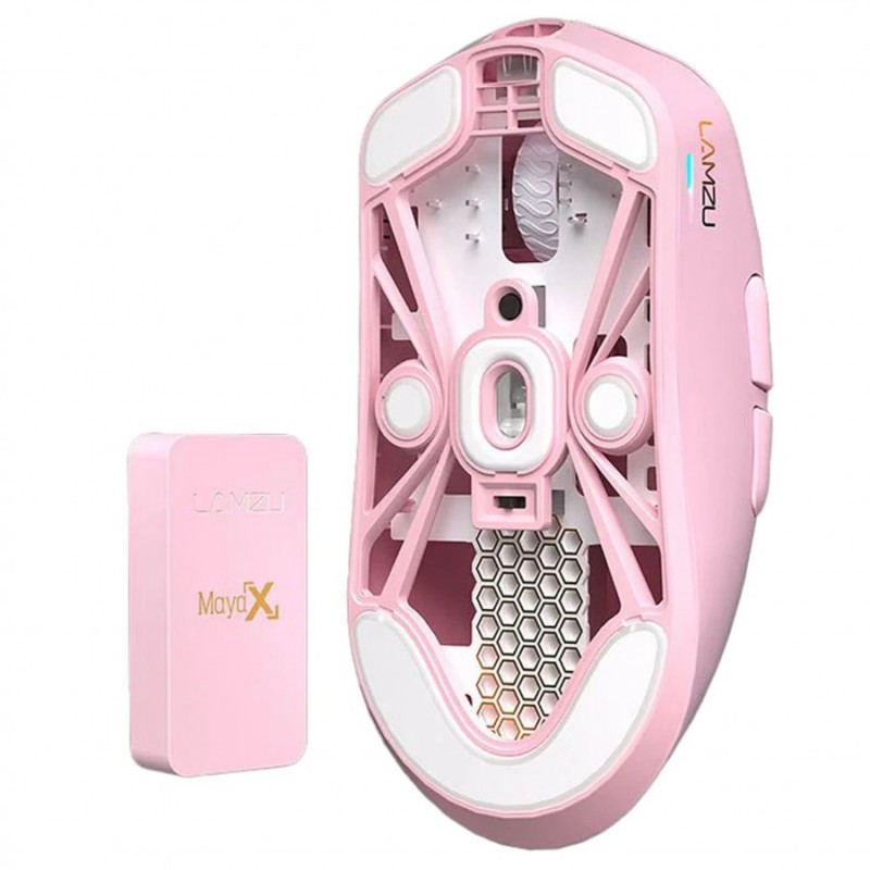 Lamzu професионална геймърска мишка MAYA X 8K - Wireless Gaming Mouse - Light Pink, LAMZU-MAYA-X-PNK