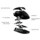 MCHOSE професионална геймърска мишка A7 V2 Ultra White - Wireless Gaming Mouse - Dual 8K, Omron Mechanical