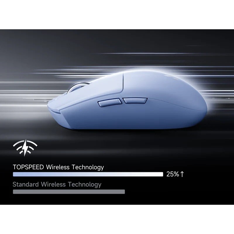 MCHOSE професионална геймърска мишка G3 V2 White - Wireless Gaming Mouse - 1K, Omron Mechanical