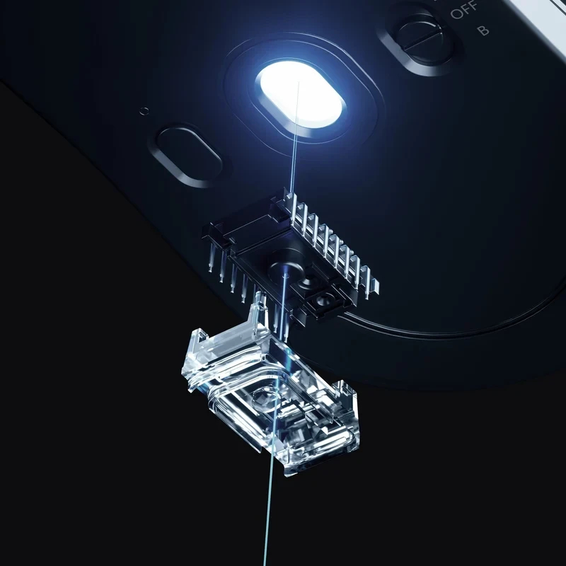 MCHOSE професионална геймърска мишка L7 Pro White - Wireless Gaming Mouse - Dual 8K, Kailh Optical