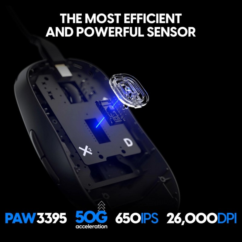 Pulsar професионална геймърска мишка Wired Gaming Mouse X2 Wired Size2 Black