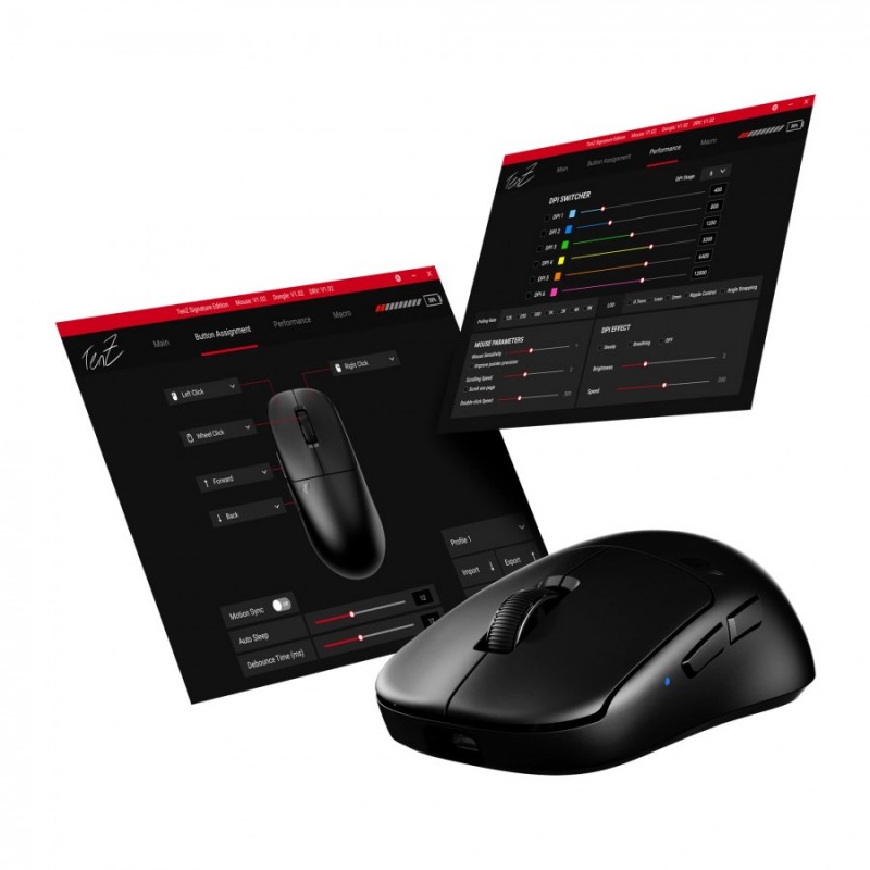 Pulsar професионална геймърска мишка Wireless Gaming Mouse TenZ Signature Edition 8K, PTZW21