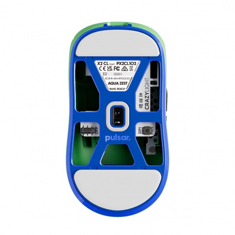 Pulsar професионална геймърска мишка Wireless Gaming Mouse X2 CrazyLight Aqua Zest 8K, PX2CL102