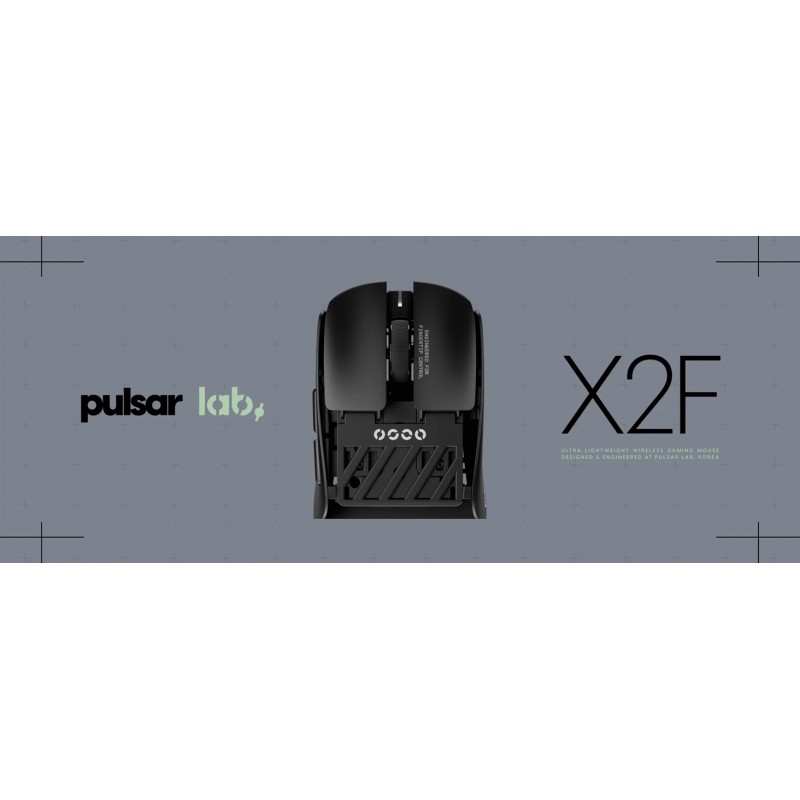 Pulsar професионална геймърска мишка Wireless Gaming Mouse X2F Black [Pulsar LAB] - 8K, Black