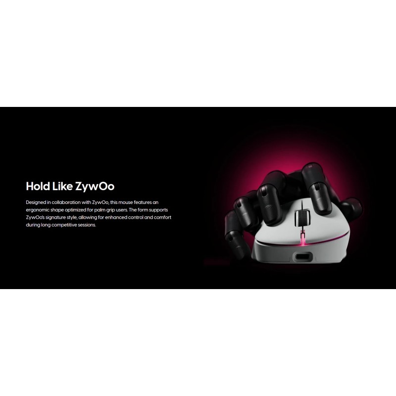 Pulsar професионална геймърска мишка Wireless Gaming Mouse ZywOo The Chosen Mouse Size1 Black 8K