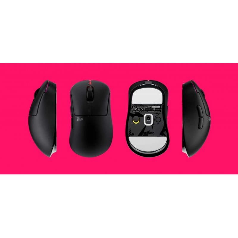 Pulsar професионална геймърска мишка Wireless Gaming Mouse ZywOo The Chosen Mouse Size1 Black 8K