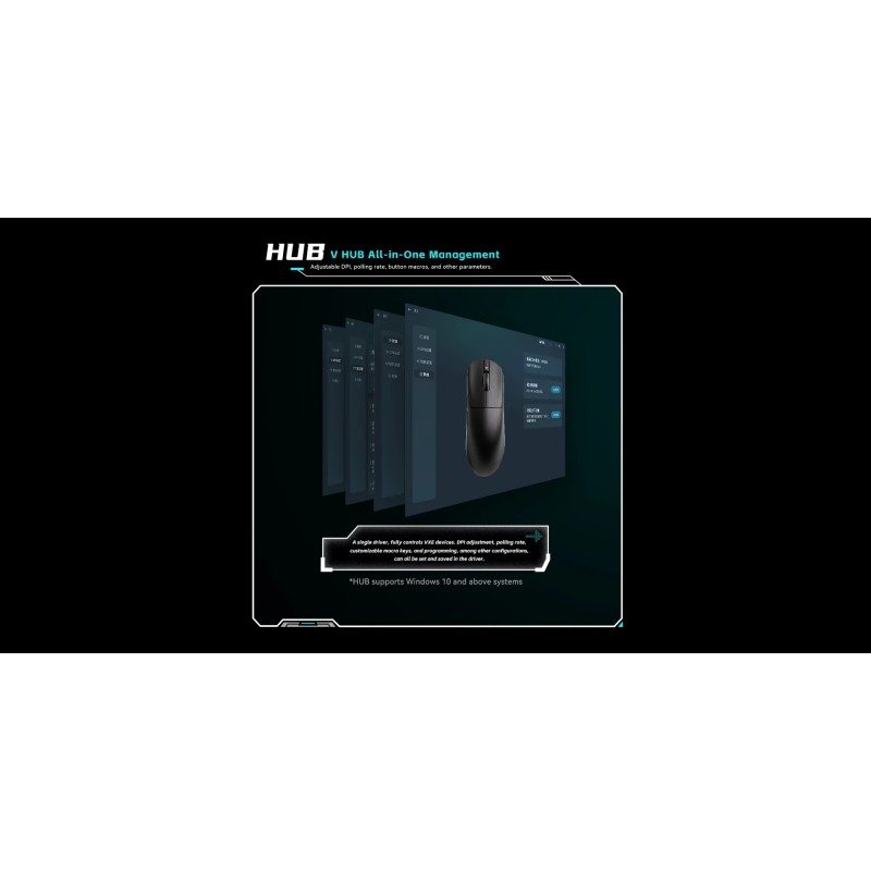 VXE професионална геймърска мишка Wireless Gaming Mouse Dragonfly R1 Pro Max 1K (4K compatible) - Kailh White