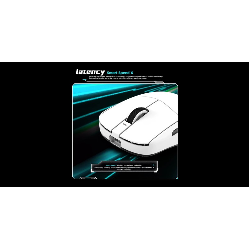 VXE професионална геймърска мишка Wireless Gaming Mouse Dragonfly R1 Pro Max 1K (4K compatible) - Kailh White