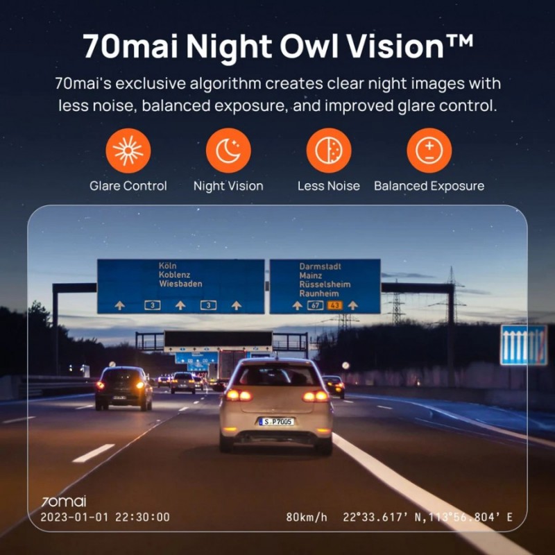 70mai Видеорегистратор Dash Cam 3 M200, 70MAI-M200