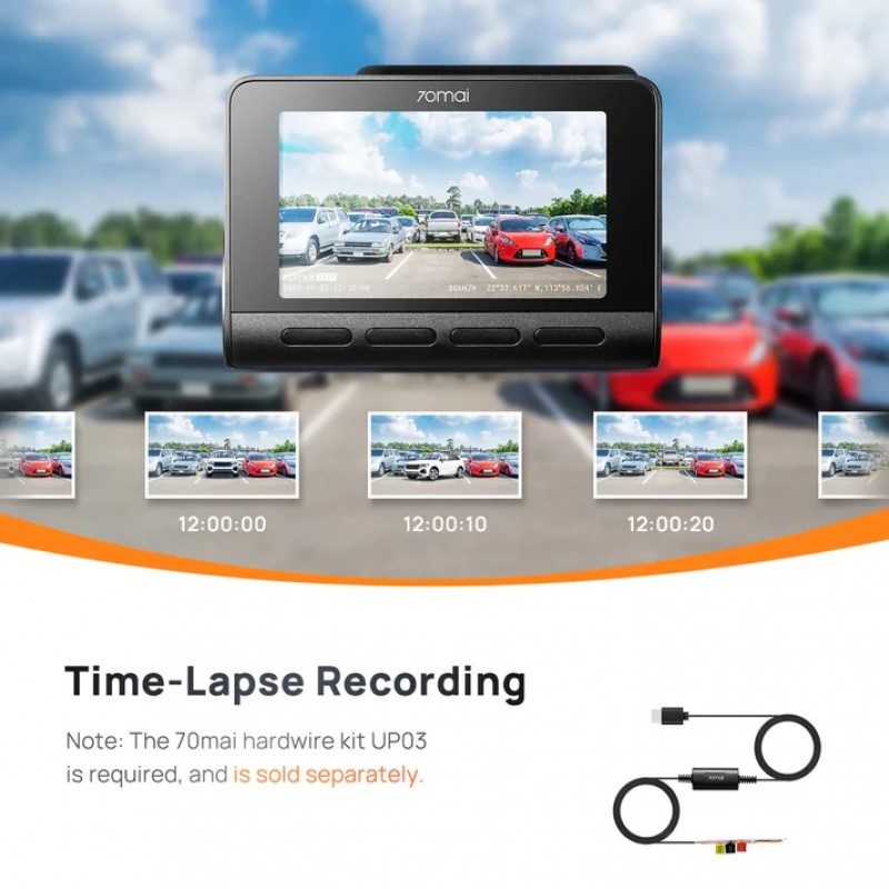 70mai Видеорегистратор Dash Cam 4K HDR Set A810-2, Rear Cam included, 70MAI-A810-2