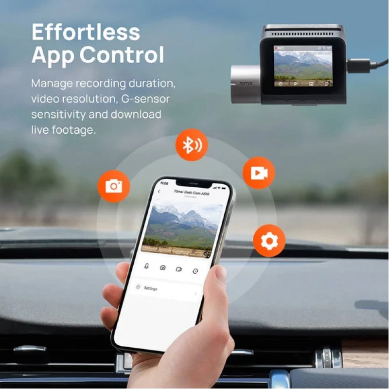 70mai Видеорегистратор Dash Cam HDR A510, 70MAI-A510